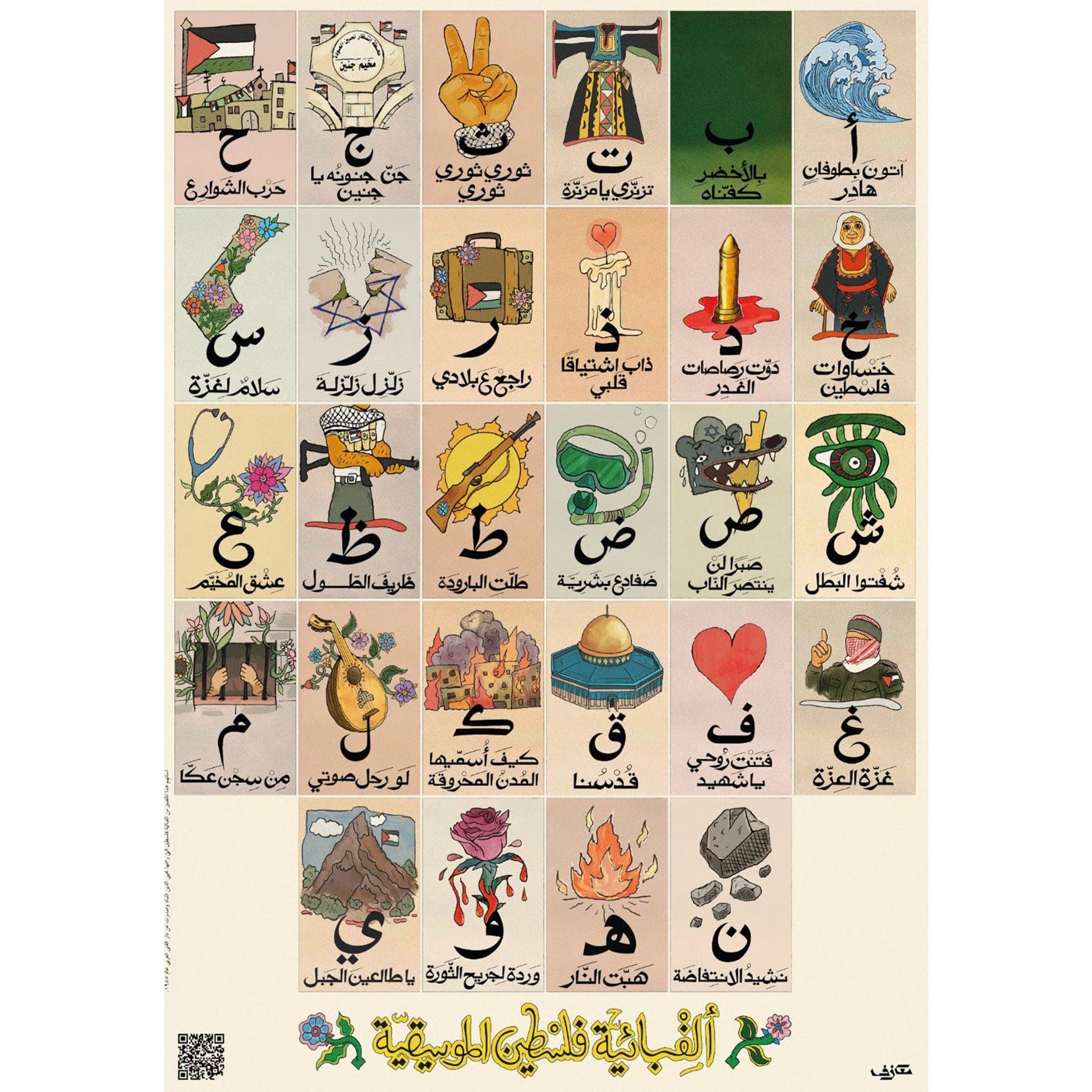 Shams El Balad Musical Alphabet Poster by Ma3azef